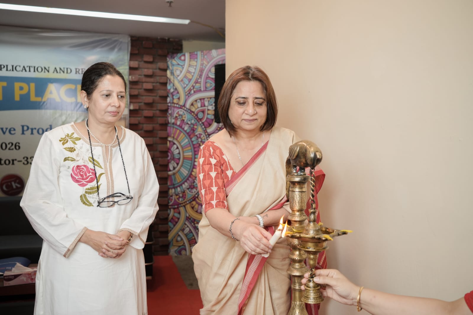 IHA Director lighting lamp at NECTAR Buyer Seller meet at Noida Haat